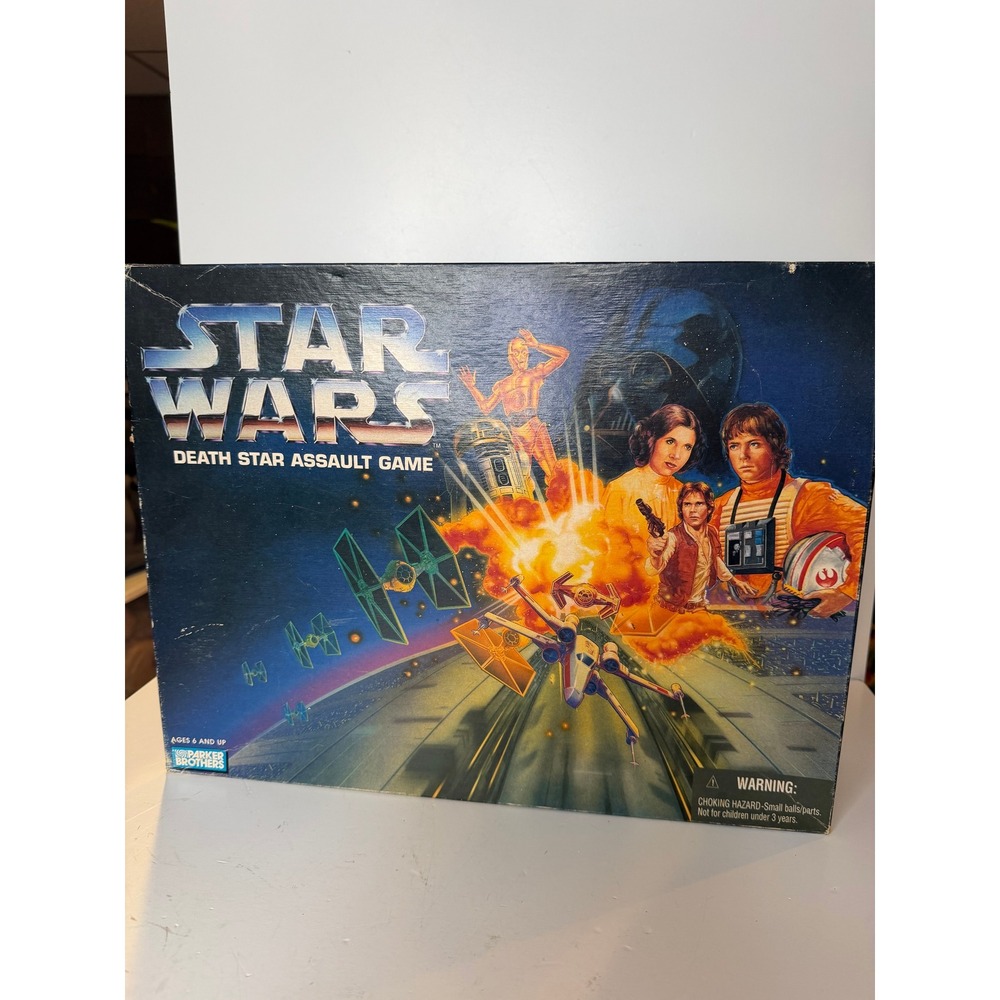 intage 1995 Star Wars Death Star Assault Game Parker Brothers‎ Board Game